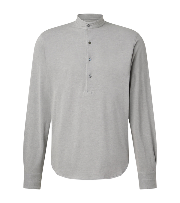 Stòffa Cotton and silk Henley shirt