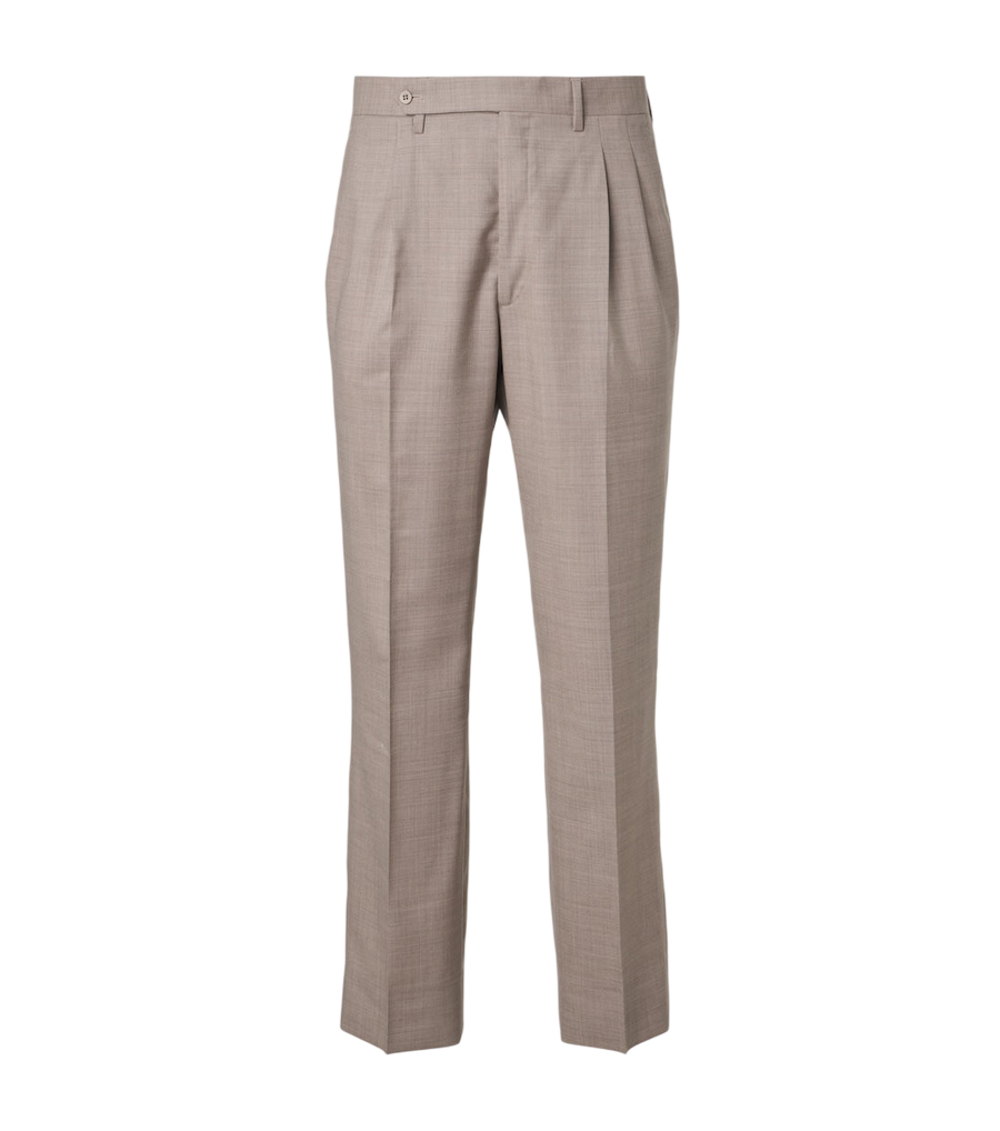 Stòffa Pleated wool wide-leg pants