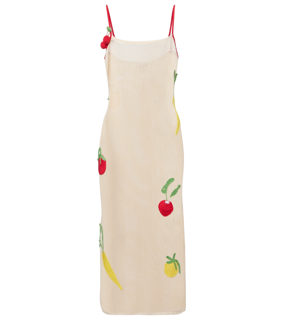 Staud Adeline crochet cotton beach dress