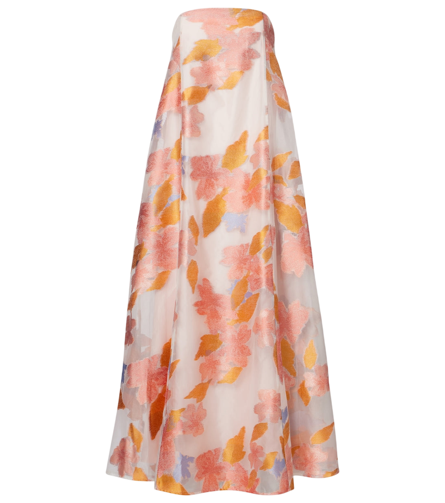 Robe longue en organza à fleurs Staud Allyson