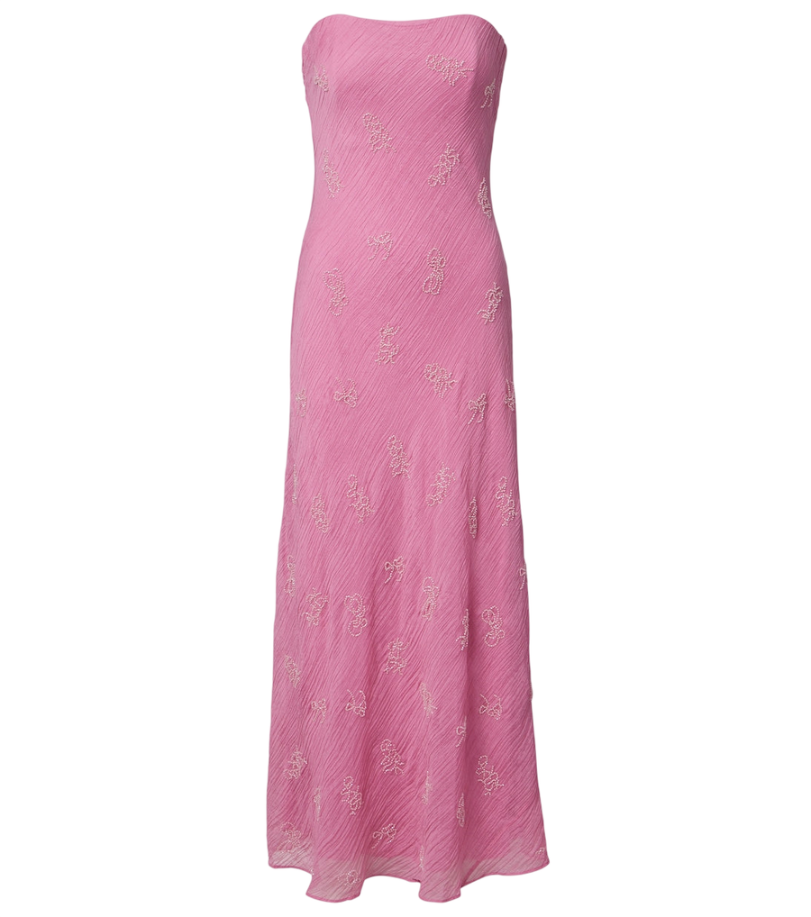 Staud Cassie beaded organza maxi dress