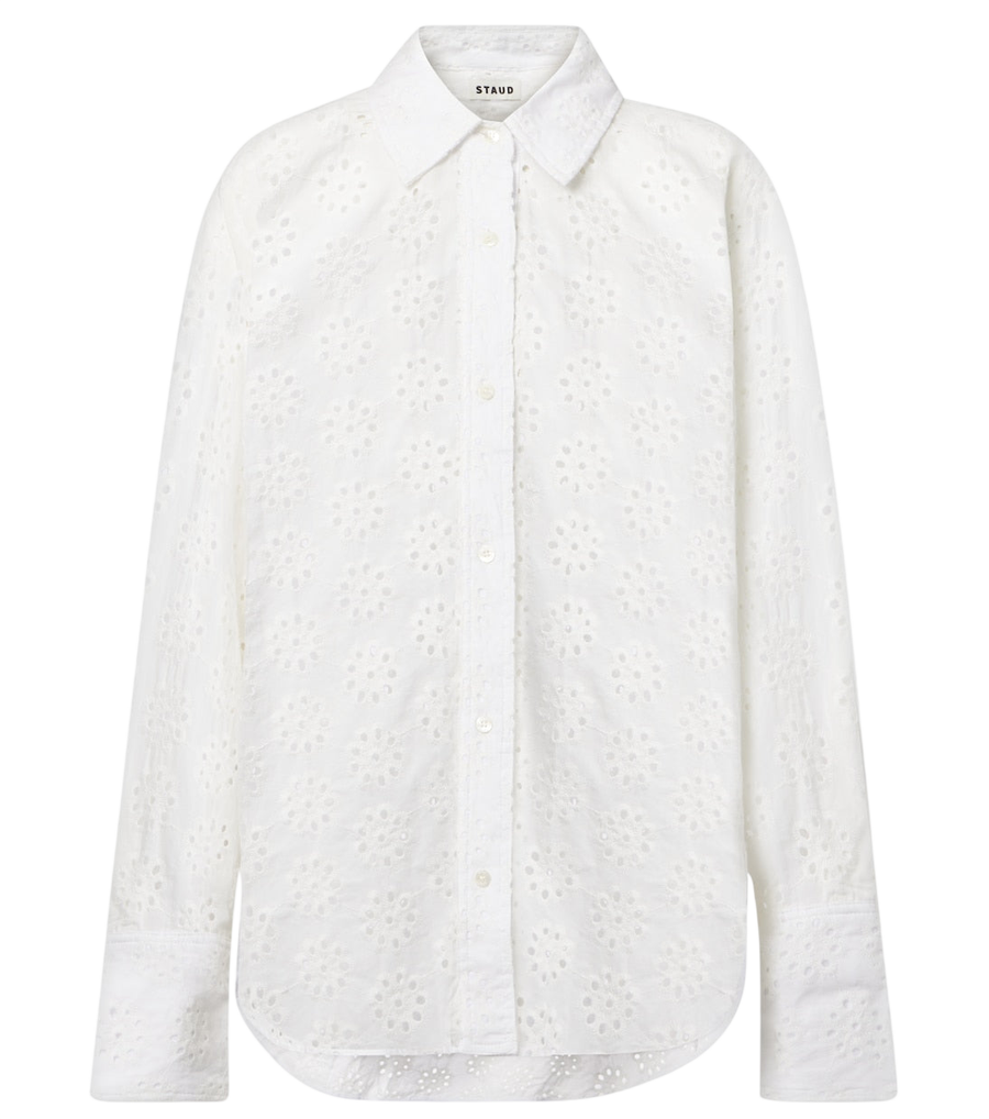 Chemise Staud Colton en coton à œillets