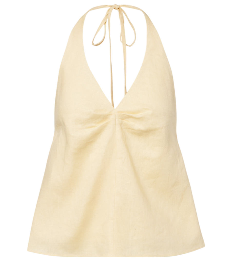 Staud Corso halterneck linen top