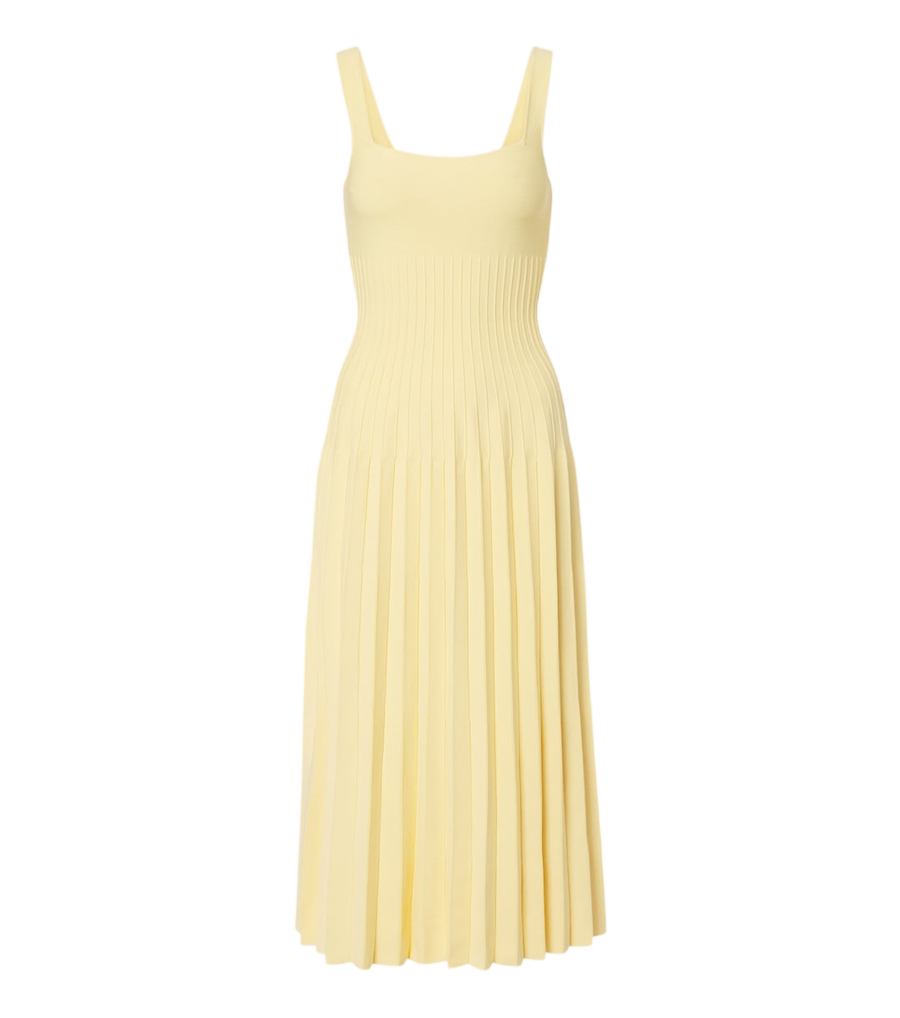 Staud Ellison pleated maxi dress