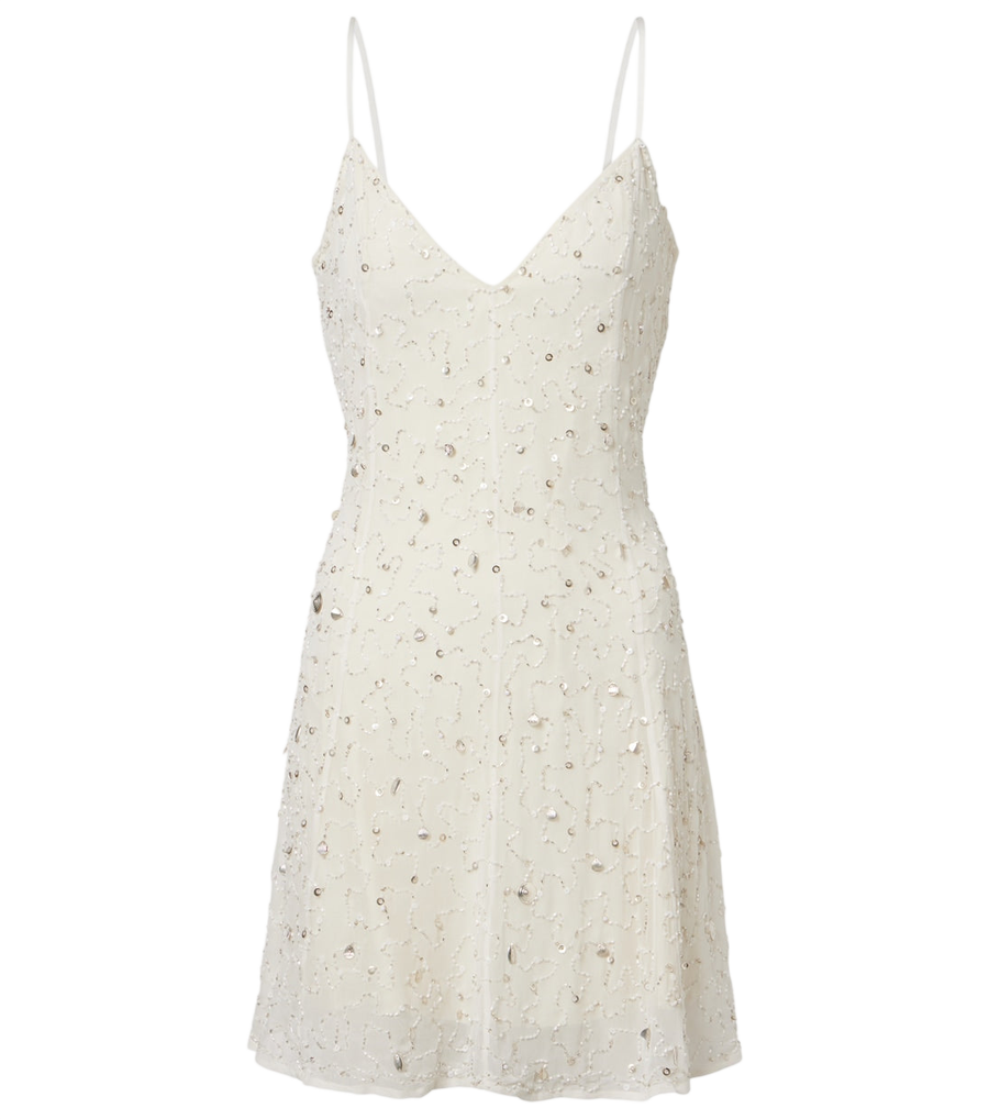 Staud Emily embellished tulle minidress