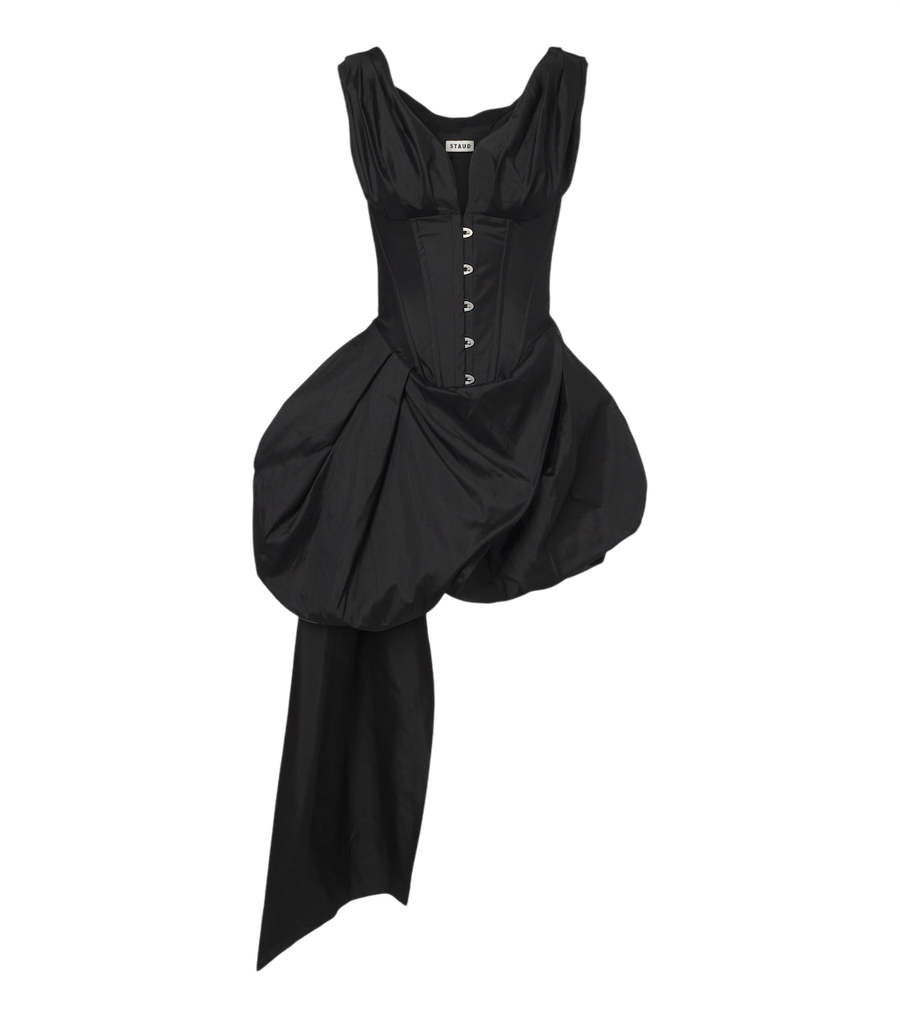 Staud Fabianne silk corset dress