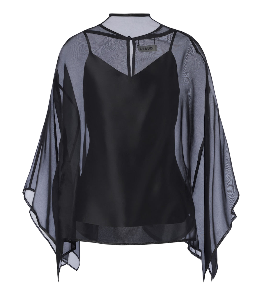 Haut Staud Fia en organza de soie drapé
