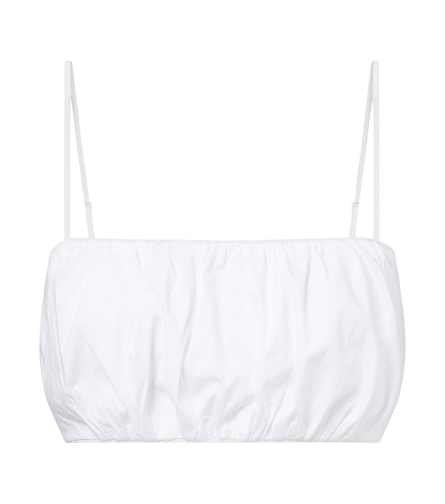 Staud Fiore cotton crop top