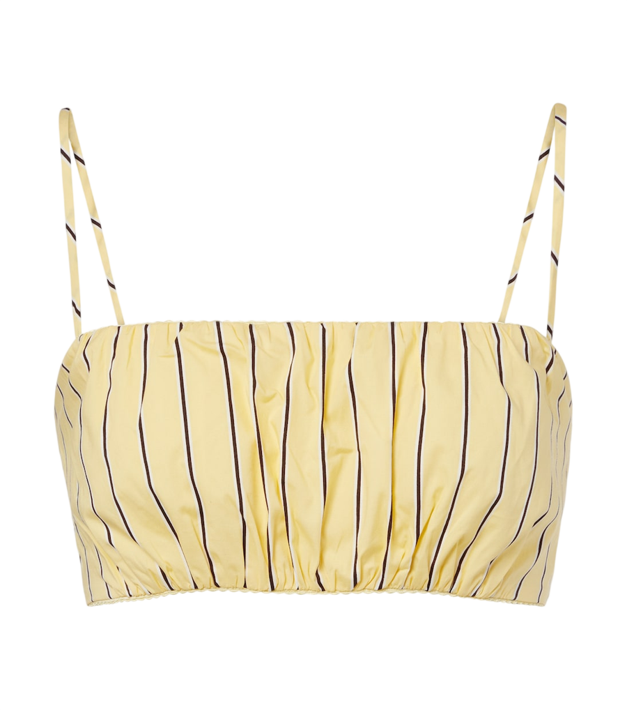 Staud Fiore striped cotton crop top