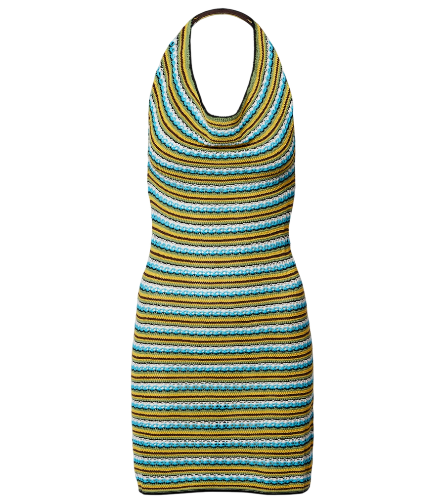 Staud Greta striped cotton minidress