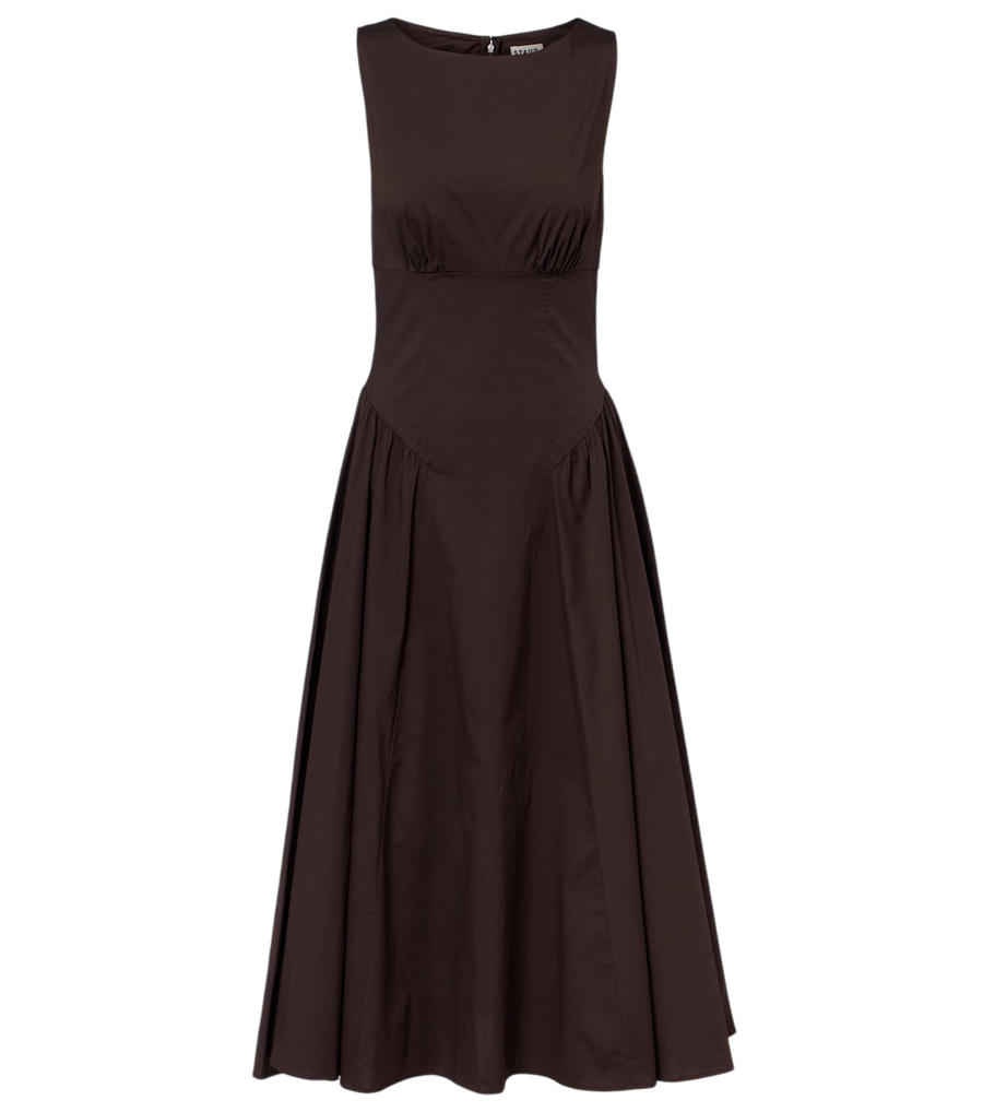 Staud Gwen cotton poplin midi dress