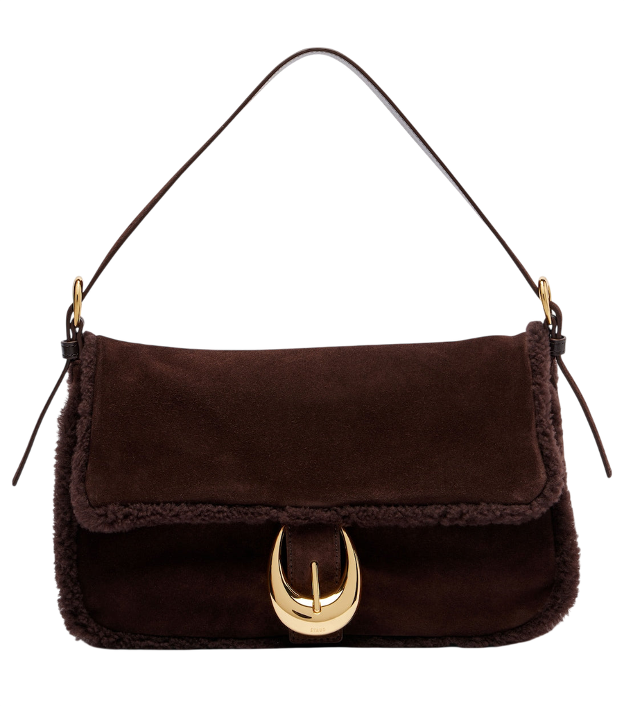 Staud Harlow Medium suede shoulder bag