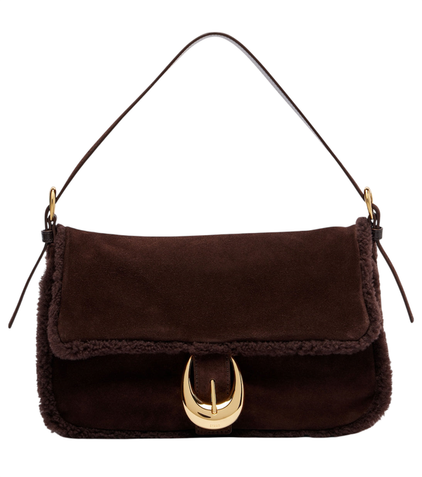 Staud Harlow Medium suede shoulder bag