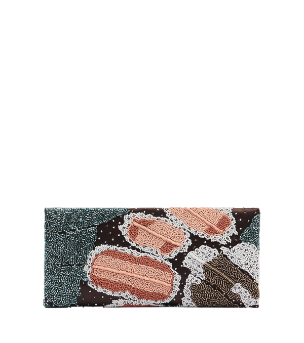 Staud Pochette piccola in raso con perline Muse