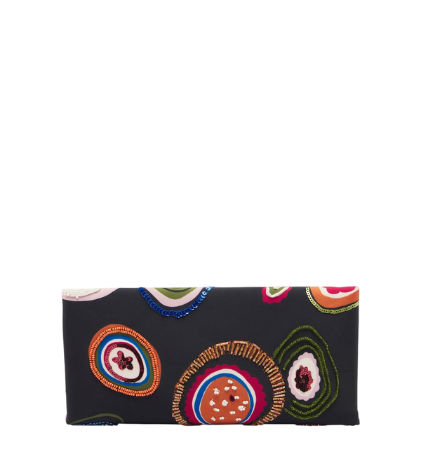 Staud Muse Clutch pequena de cetim com detalhes