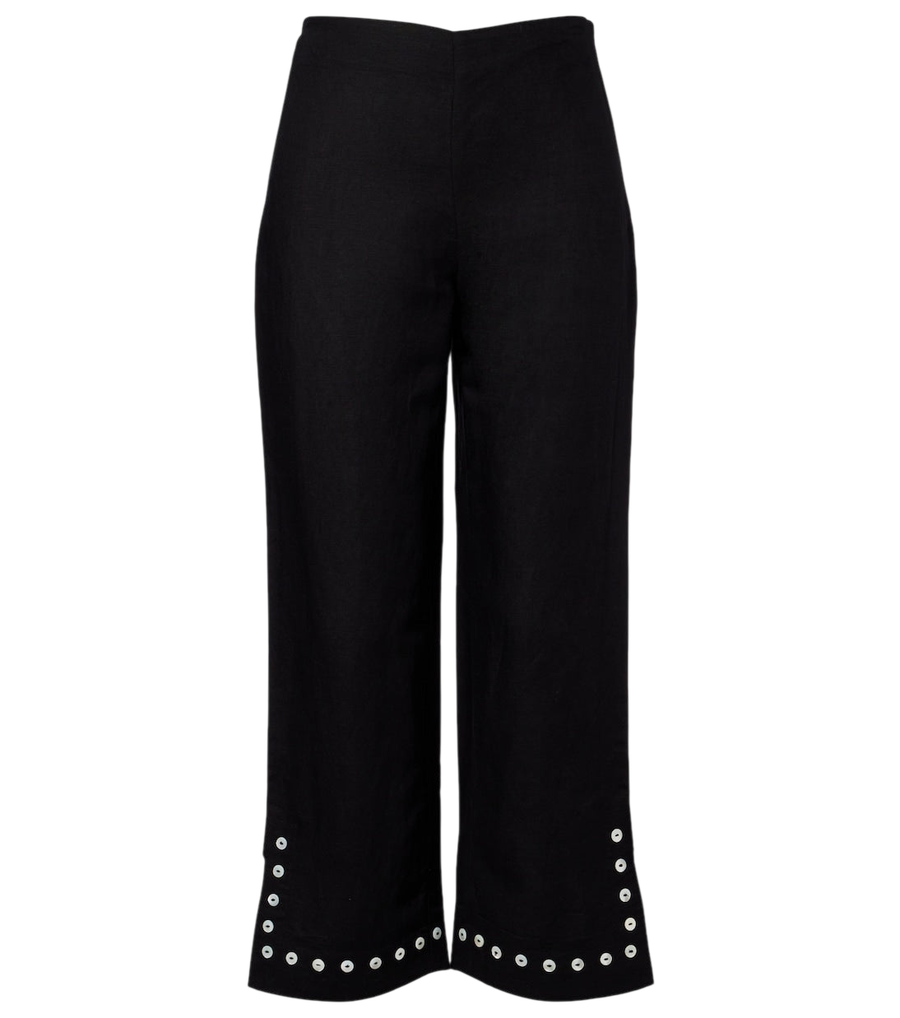Staud Piha linen-blend flared pants