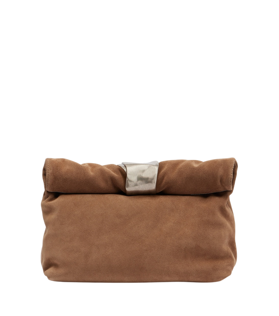 Pochette Staud Puff Small en daim