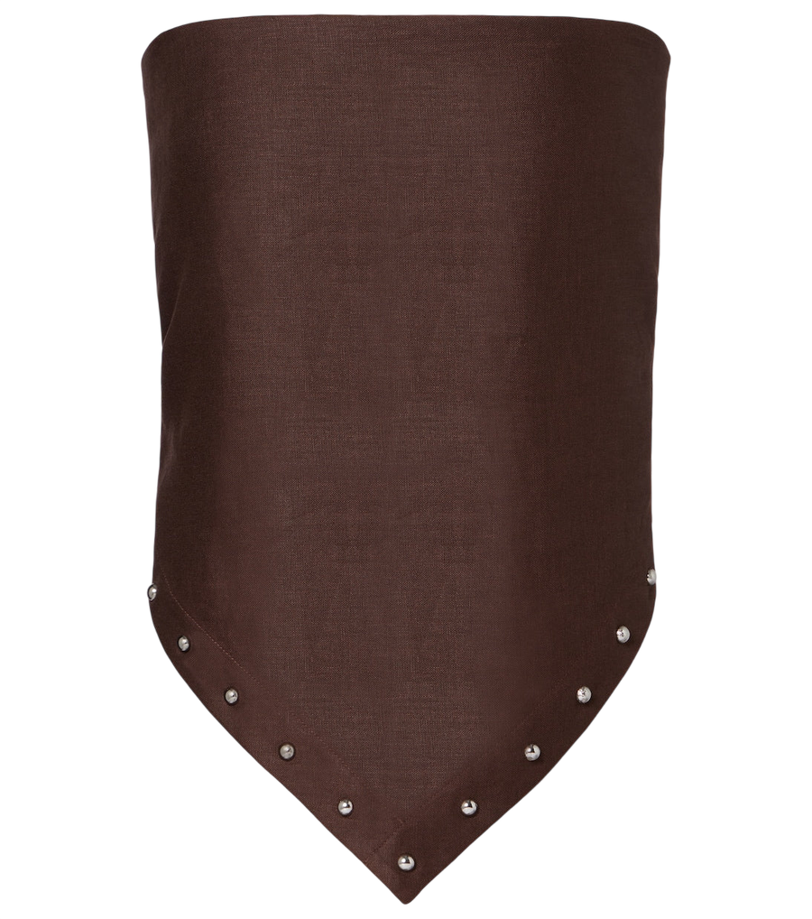 Haut bustier en lin à clous Samara de Staud