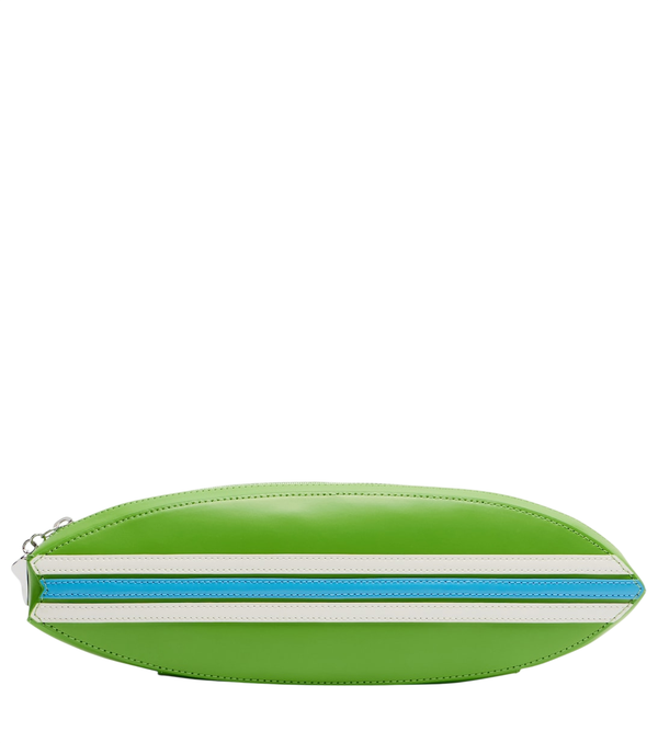 Pochette in pelle a righe da surf Staud