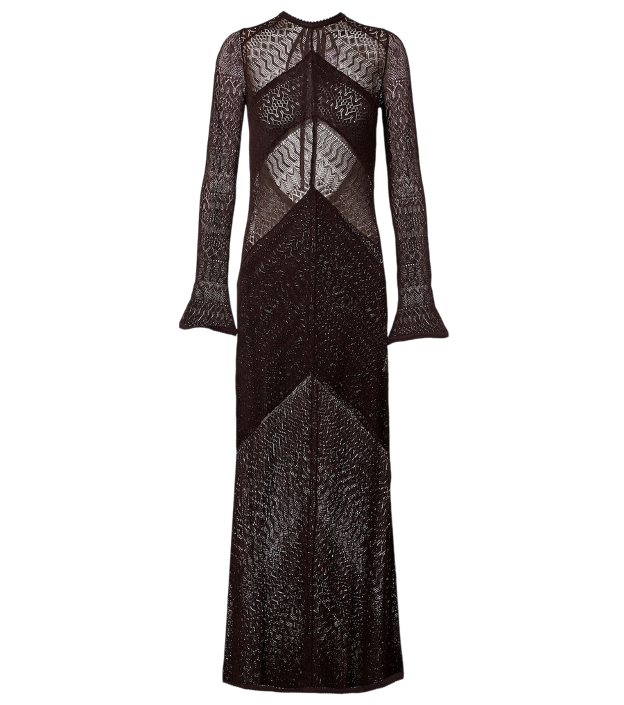 Staud Vera knitted open-back maxi dress