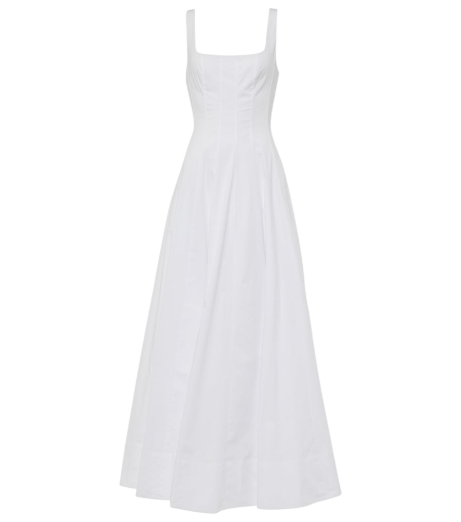 Staud Wells cotton poplin maxi dress