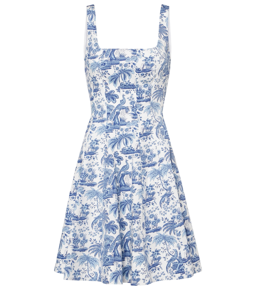 Staud Wells floral cotton minidress