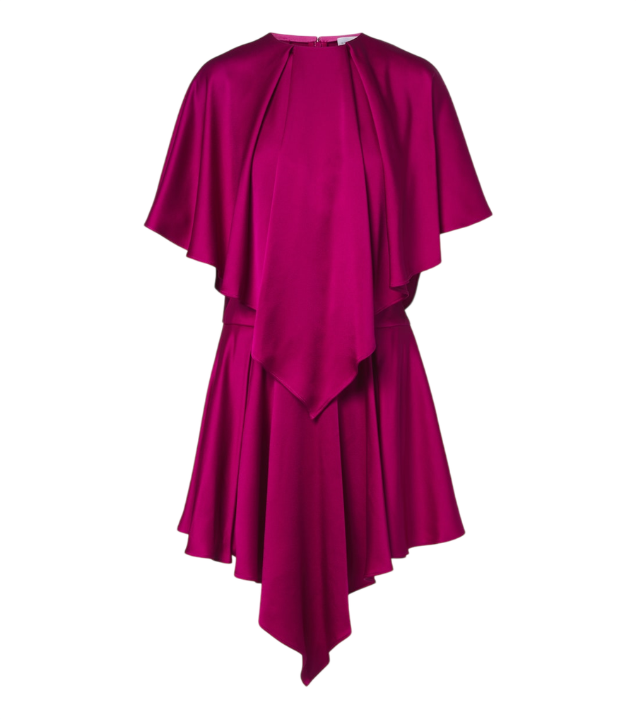 Minirobe à cape en satin Stella McCartney