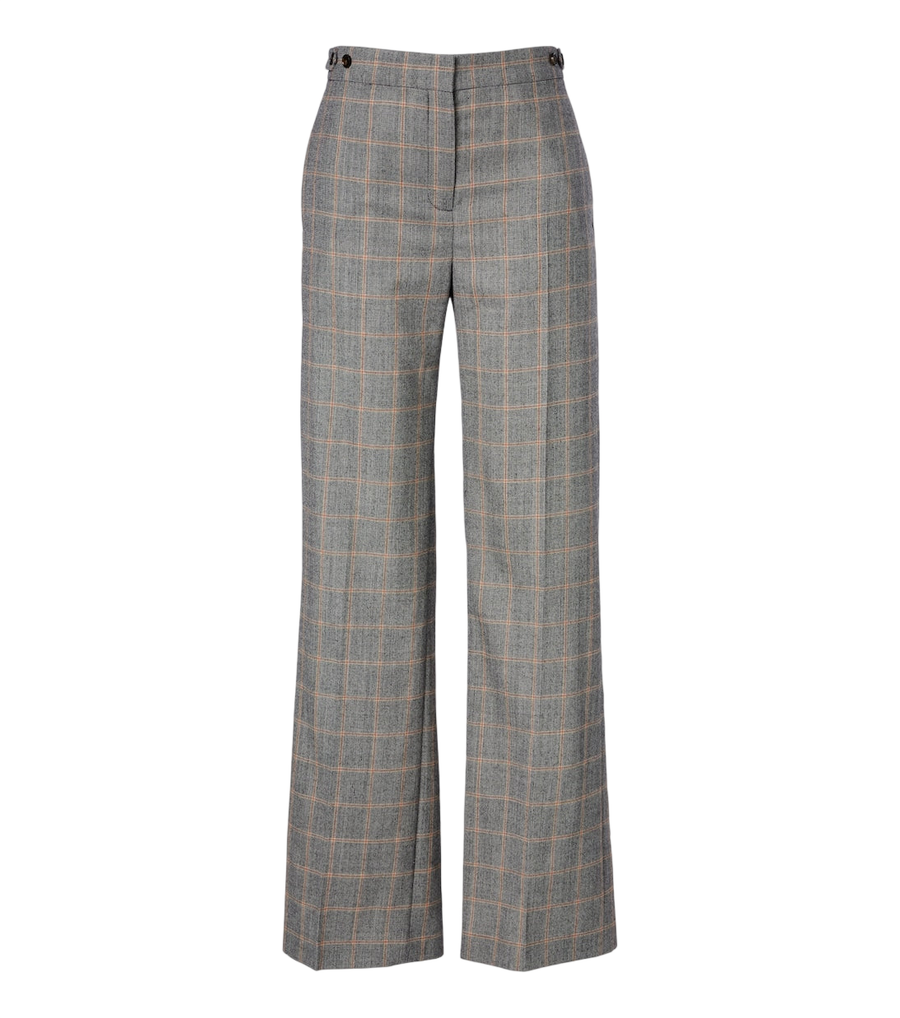 Stella McCartney Checked wool wide-leg pants