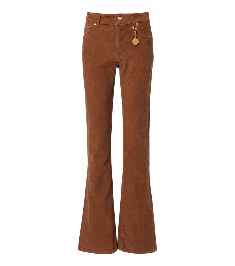 Stella McCartney Pantaloni svasati in velluto a coste di cotone
