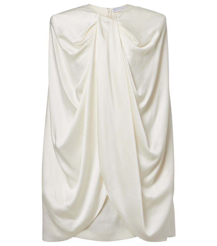 Stella McCartney Minivestido drapeado com capa