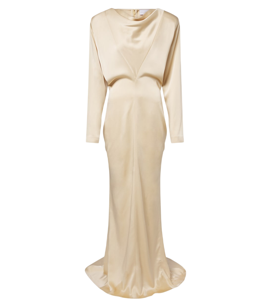 Stella McCartney Vestido de gala em cetim drapeado