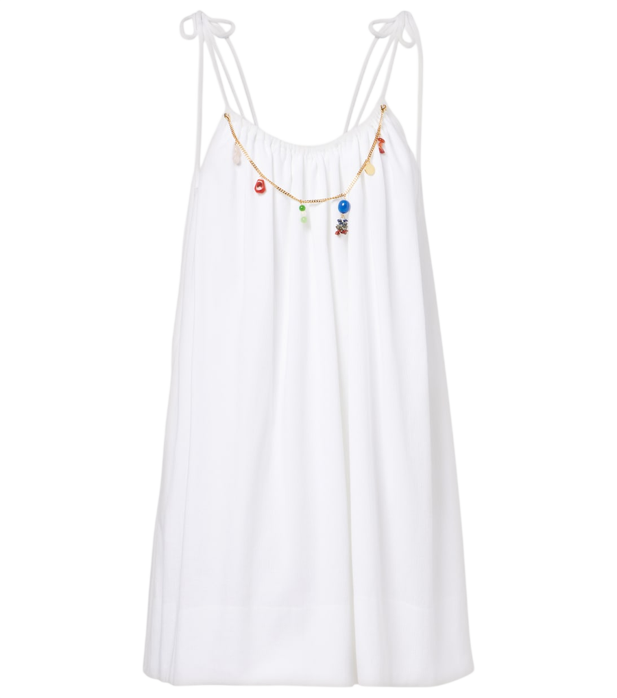 Stella McCartney Embellished cotton crêpon minidress
