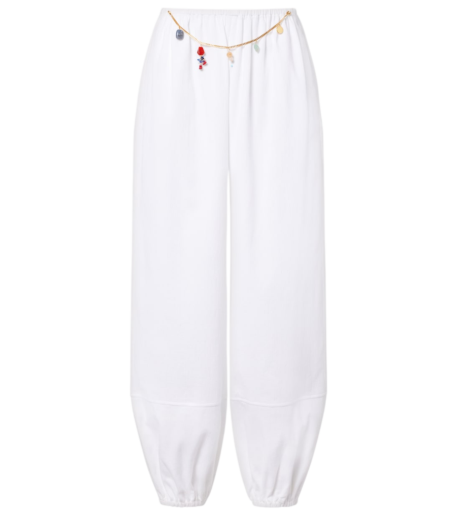 Stella McCartney Embellished cotton tapered pants