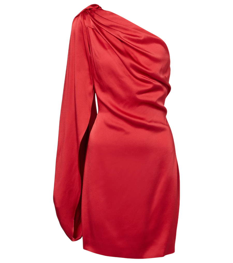 Stella McCartney Miniabito monospalla in raso