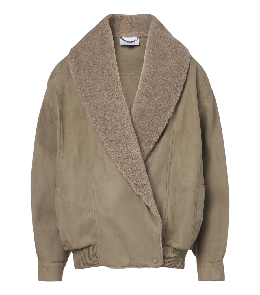 Stella McCartney Oversized teddy-trimmed blouson jacket