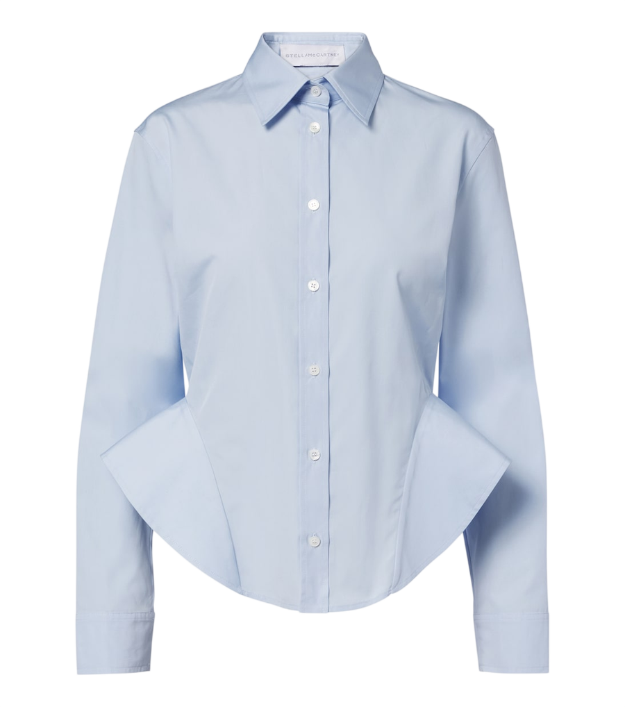 Camisa de popelina de algodón con péplum de Stella McCartney