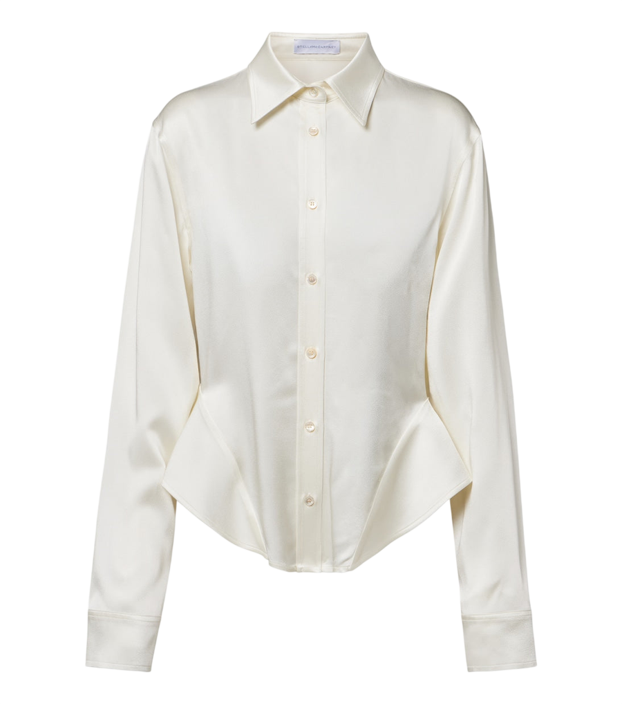 Camisa de satén con peplum de Stella McCartney