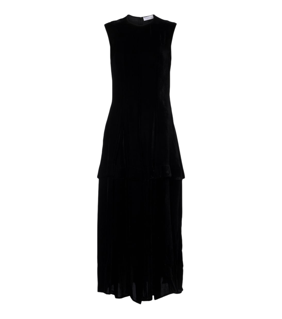 Stella McCartney Pleated velvet midi dress