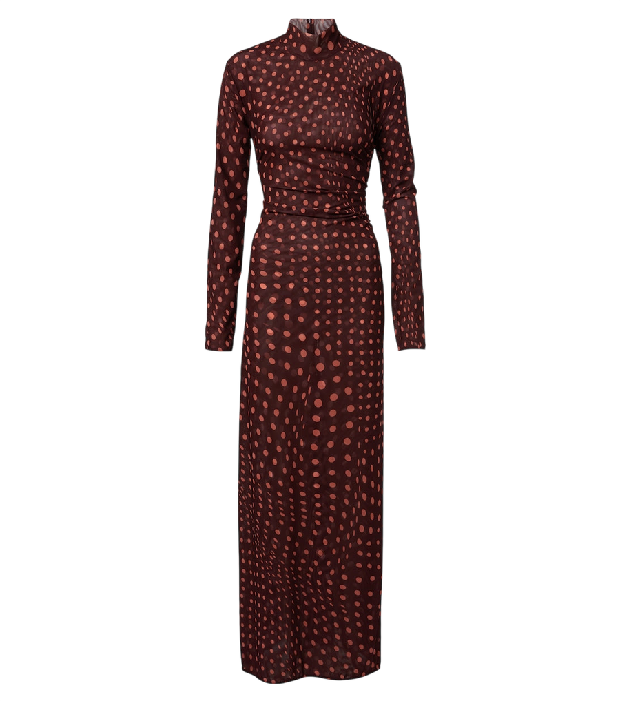 Stella McCartney Polka dot mesh maxi dress