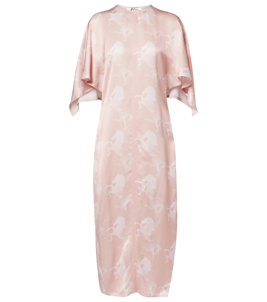 Stella McCartney Printed satin midi dress