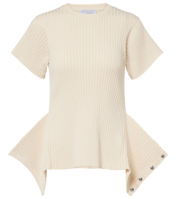 Stella McCartney Ribbed-knit cotton top