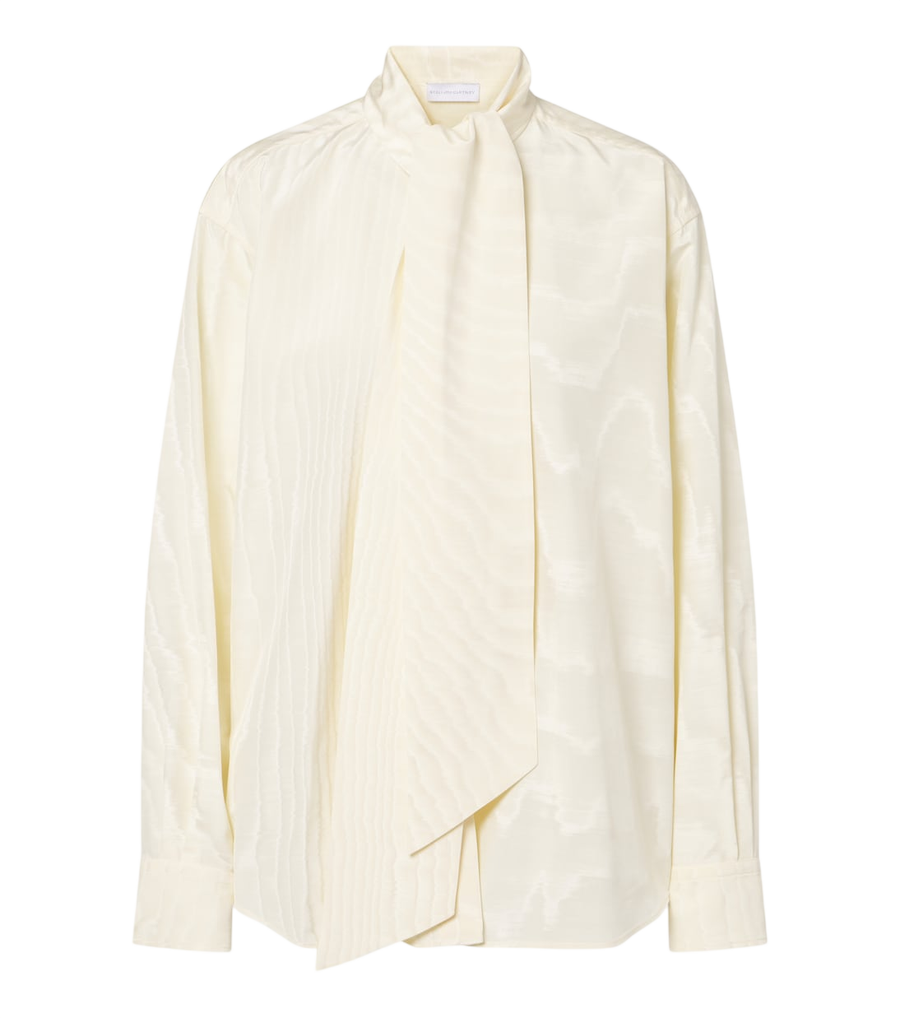 Blusa de muaré con cuello lazada de Stella McCartney