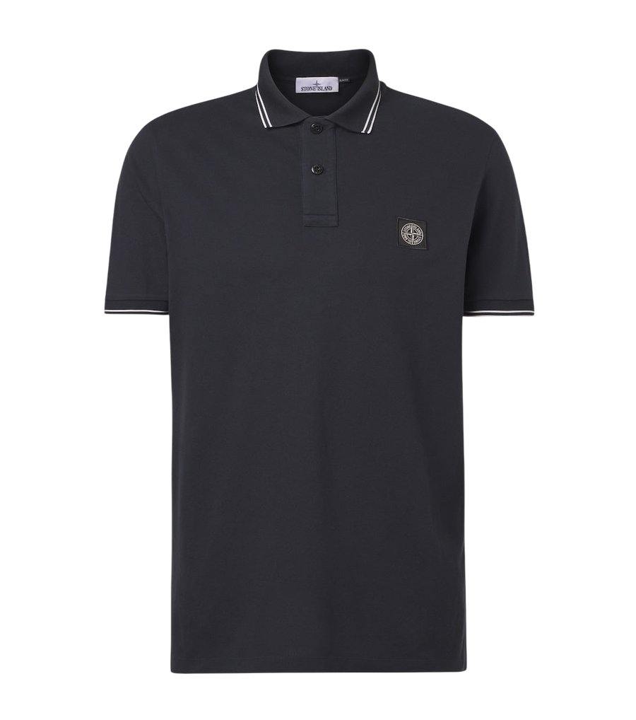 Stone Island Compass cotton-blend piqué polo shirt