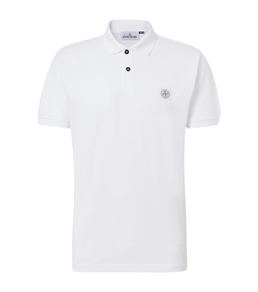 Stone Island Compass cotton piqué polo shirt