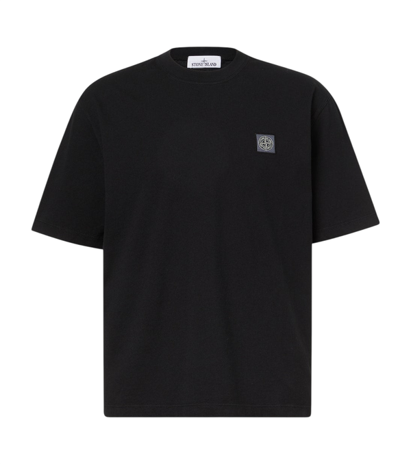 Stone Island Embroidered cotton jersey T-shirt