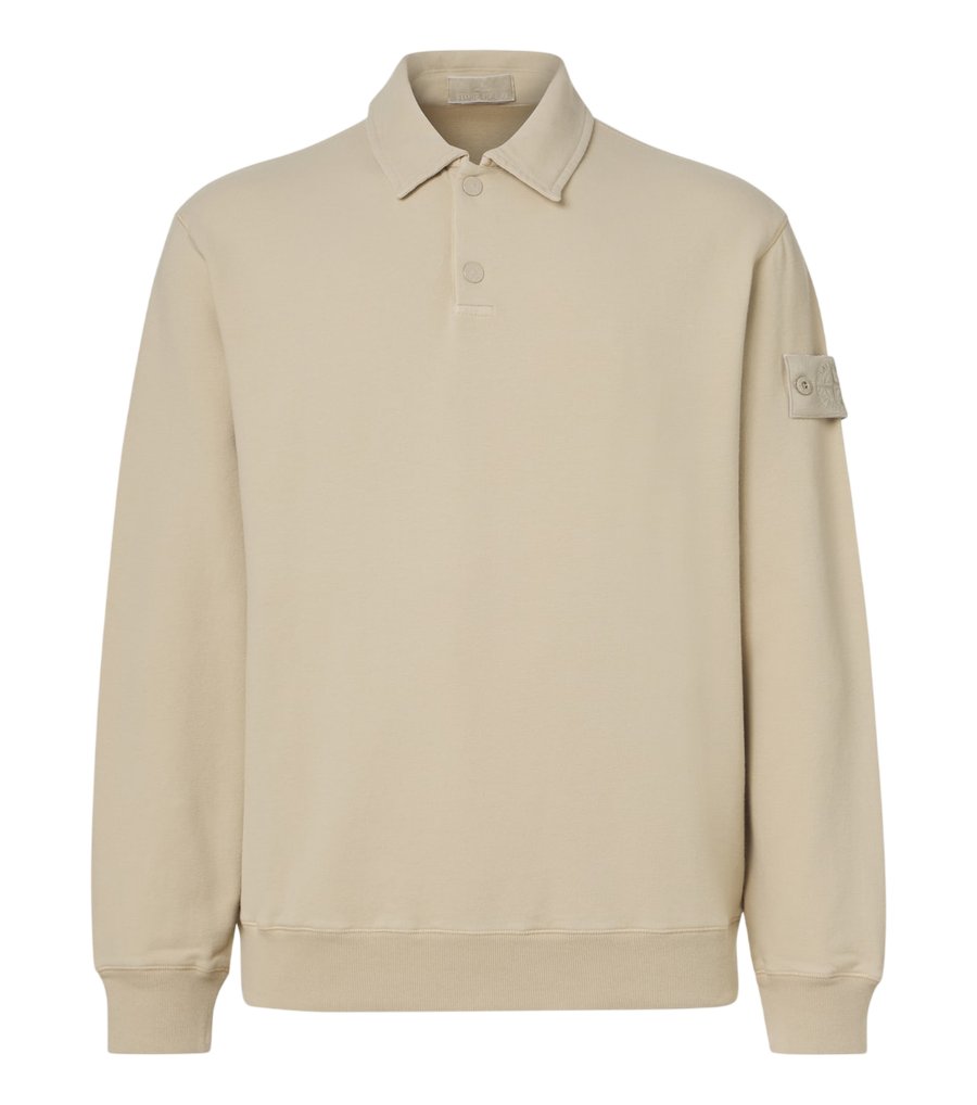 Stone Island Ghost cotton-blend jersey polo sweater