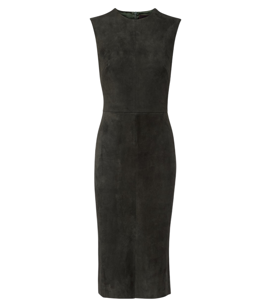 Vestido midi de ante Evita de Stouls