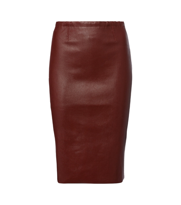 Stouls Gilda leather midi skirt