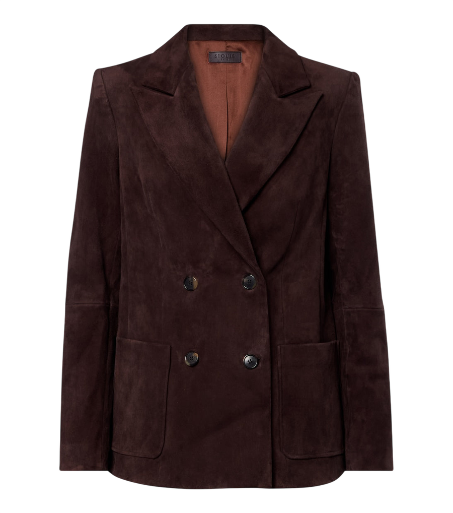 Stouls Jones double-breasted suede blazer