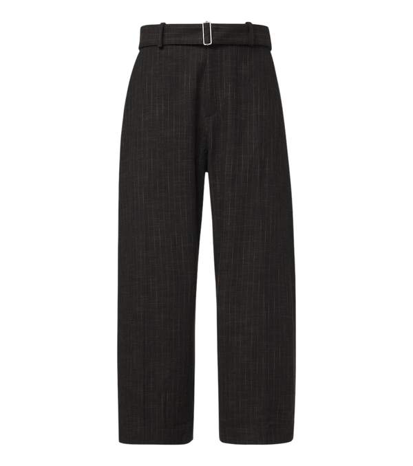 Studio Nicholson Checked cotton and wool-blend wide-leg pants
